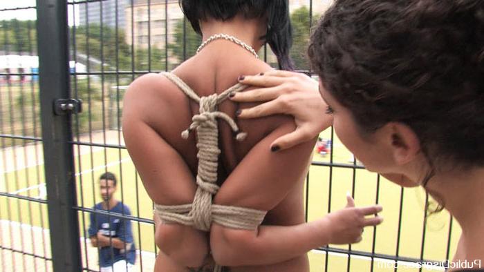 15P BDSM cum slave Carmen Blue sucks cock and fucks in public