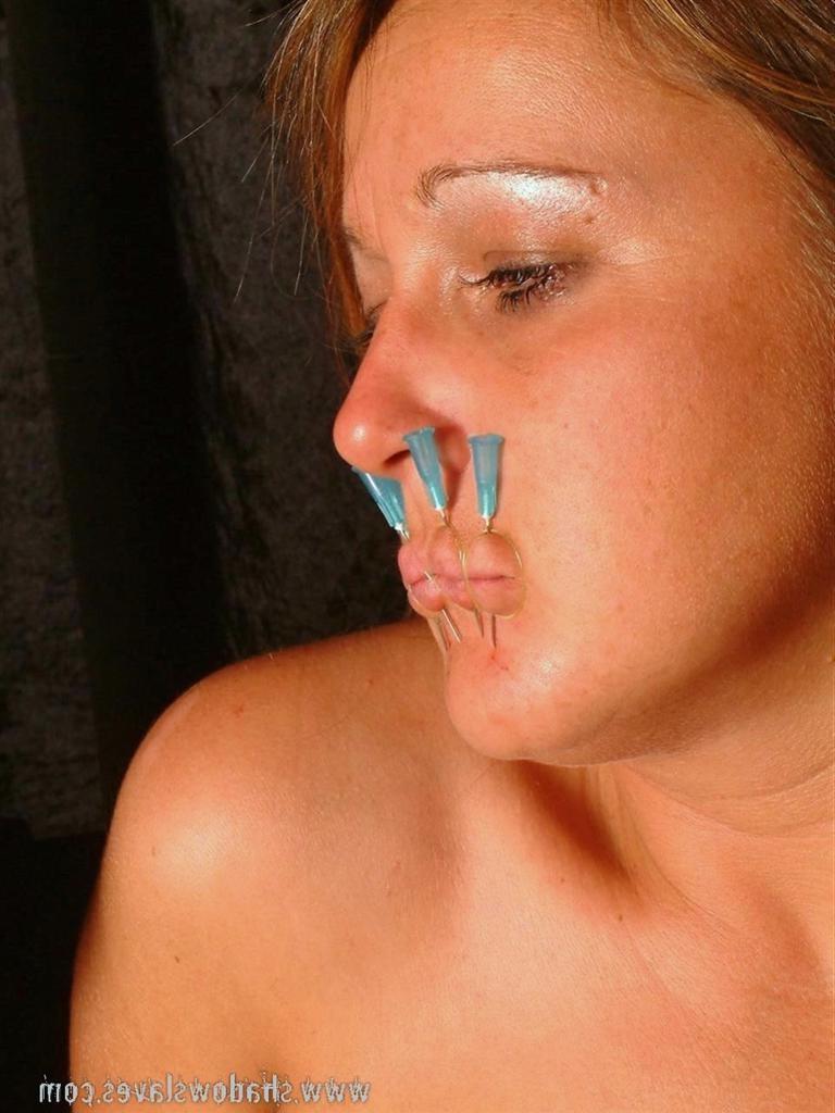 15P Pretty Milf slave girl is silenced with some heavy needle BDSM