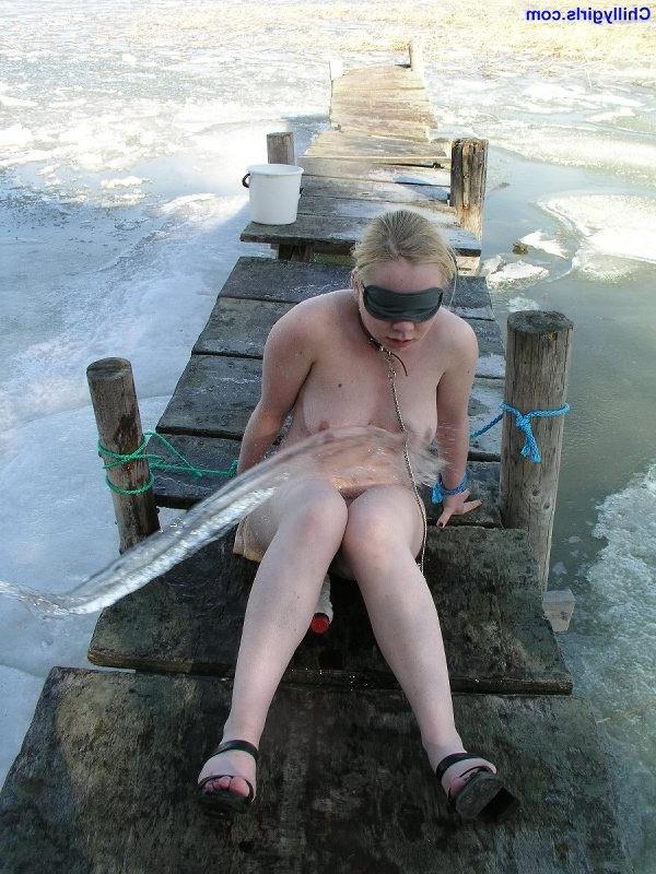 14P Extreme cold bondage and bdsm in the winter