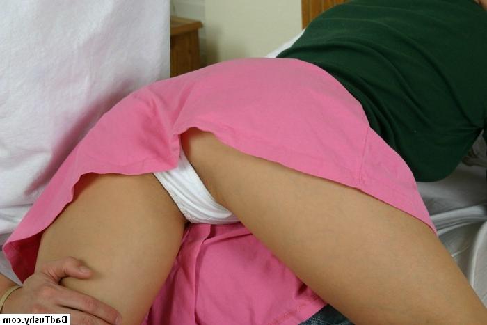 16P teen bdsm spanking on the bed