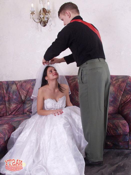 12P Taking off her wedding dress slowly