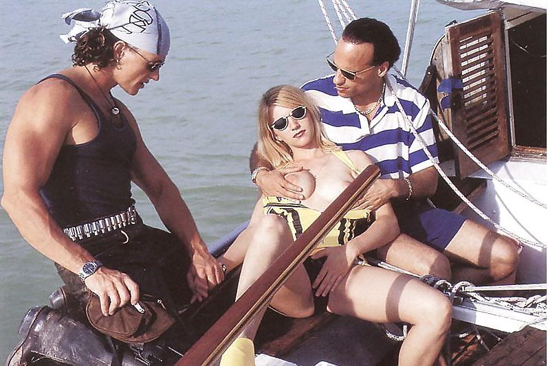 20P Blonde fucking two guys on a sailboat