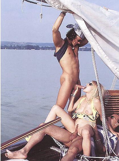 20P Blonde fucking two guys on a sailboat