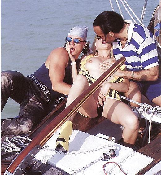 20P Blonde fucking two guys on a sailboat