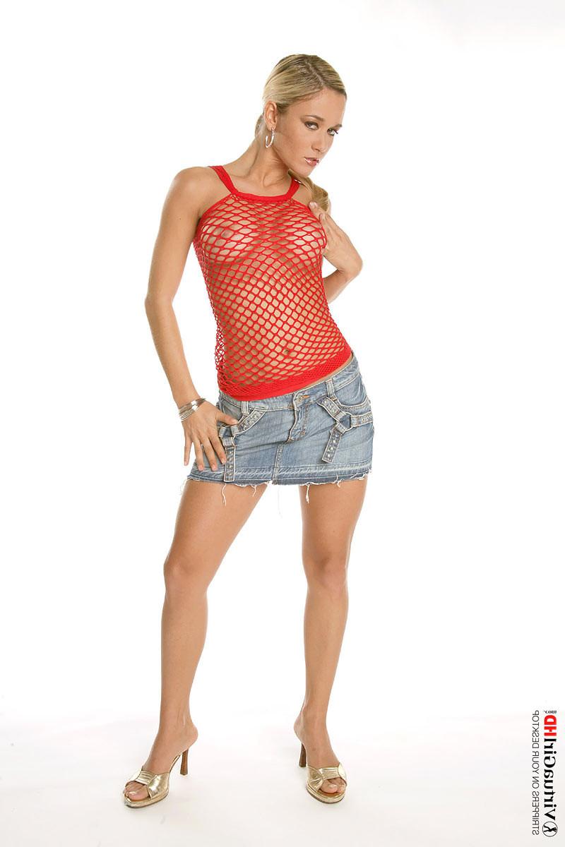 16P Big boobed blonde Jana H in sexy clothes and naked