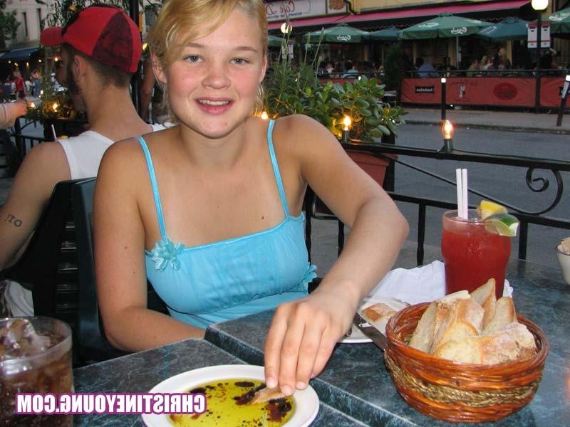 15P Fun-loving blonde Christine Young in this cute teen gallery