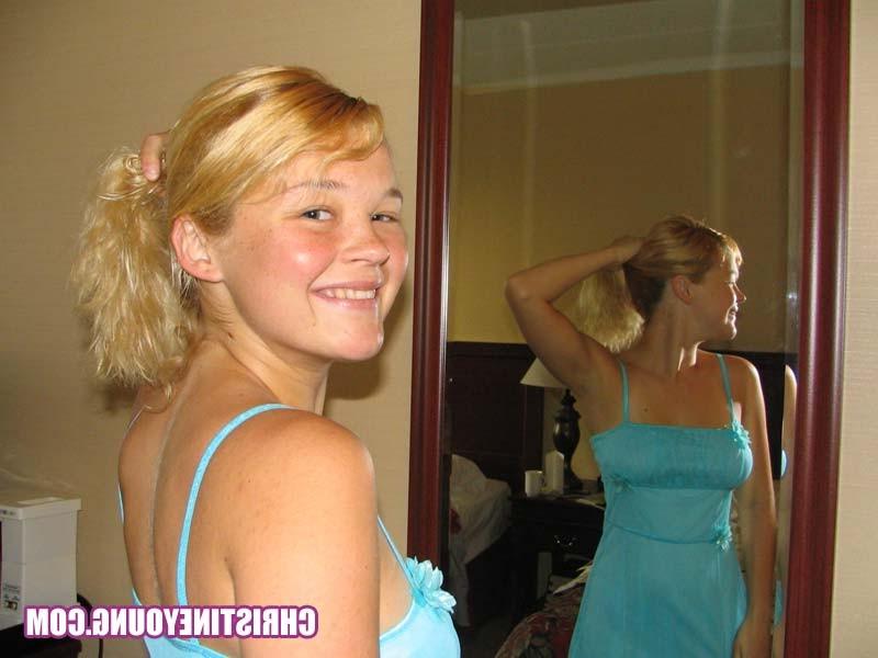 15P Fun-loving blonde Christine Young in this cute teen gallery