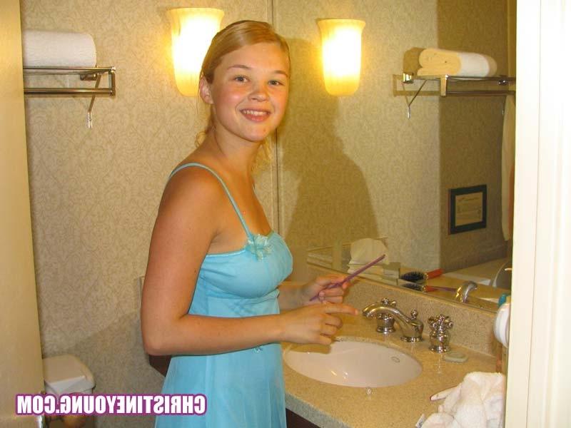 15P Fun-loving blonde Christine Young in this cute teen gallery