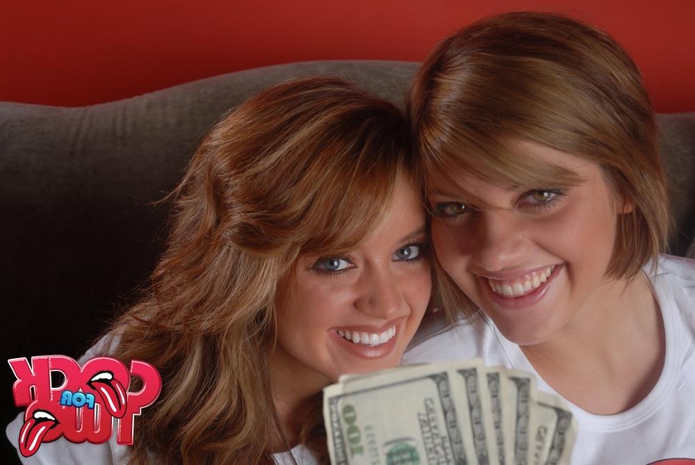 15P Haileey and Nicole suck dick together in this POV scene