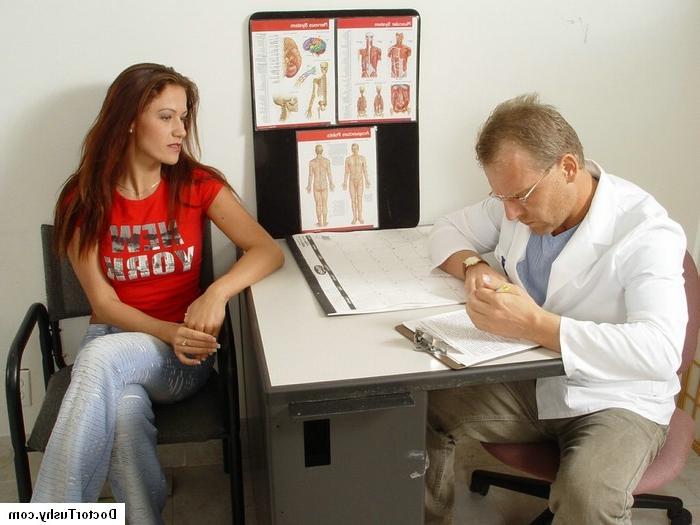 16P Redhead babe and a gyno medical exam