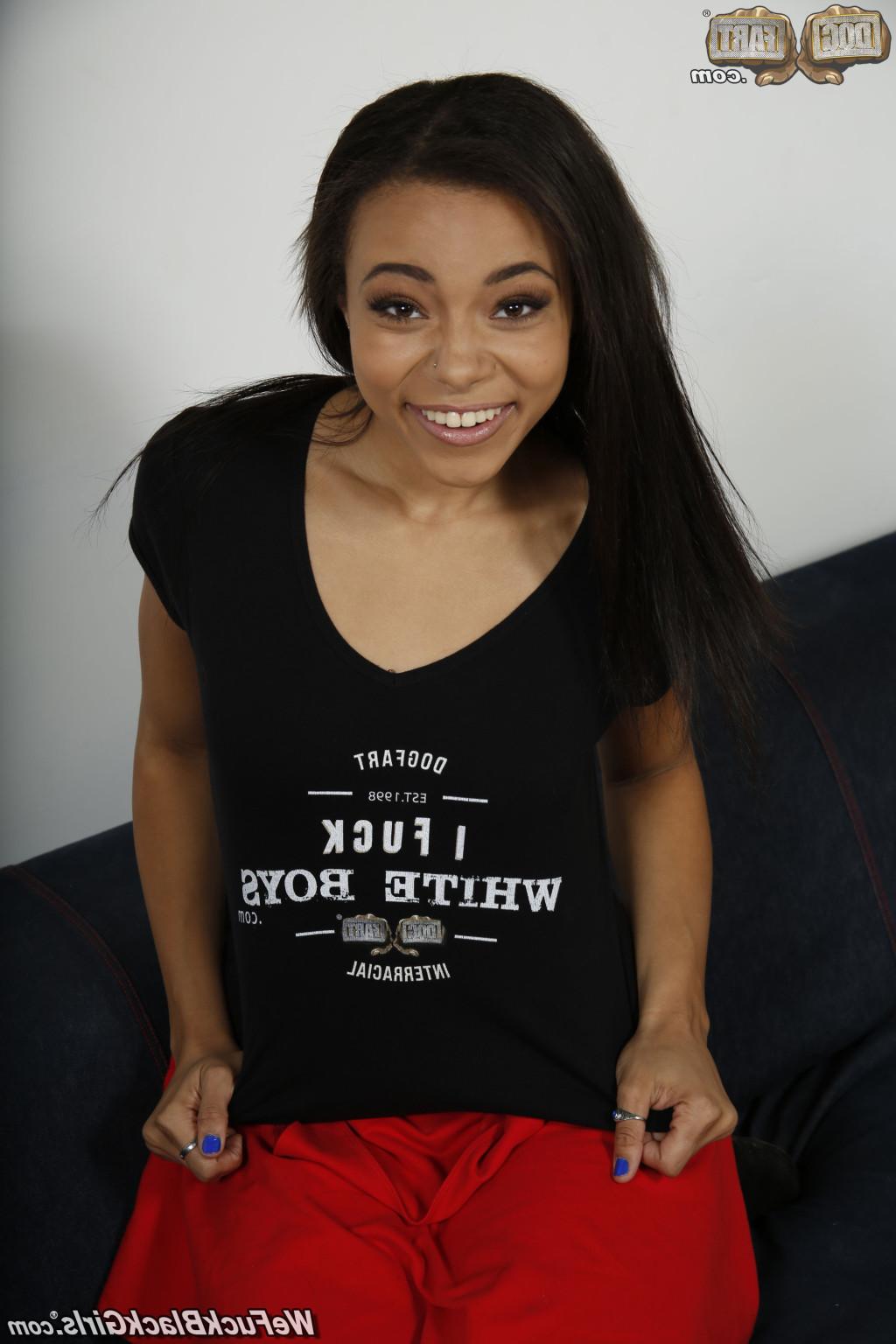 22P Ebony teen Adrian Maya is gangbanged by 5 white dudes