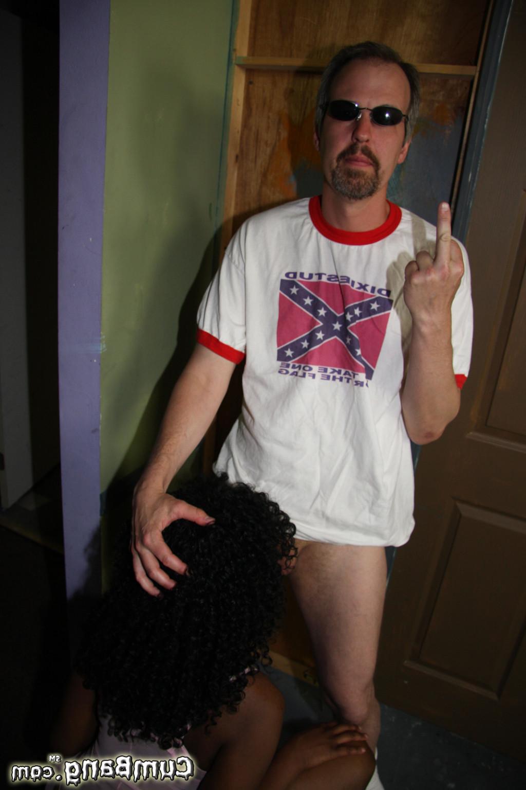 12P Ebony babe gets gangbanged by rednecks and bukkake