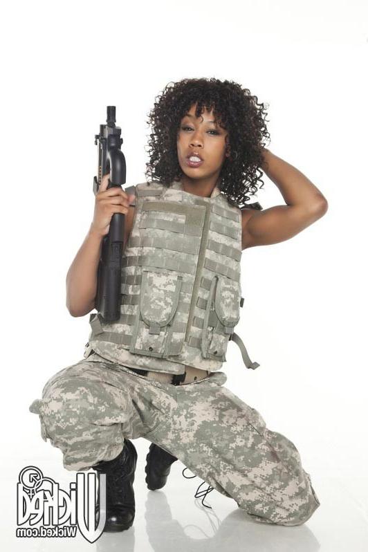 16P Ebony marine Misty Stone strips out of her uniform and gets fucked by a horny gu