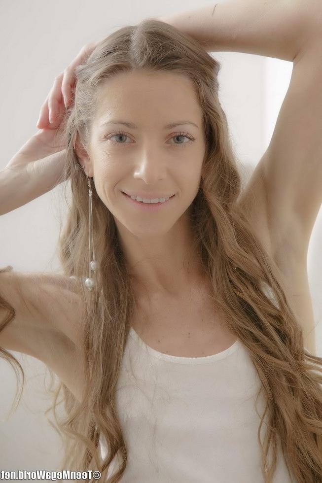 14P Sweet teen angel strips and fingers her pink pussy