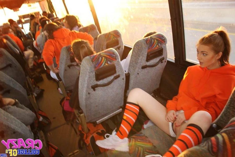 12P Cute teen played with her pussy in the back where it was harder for the other pa