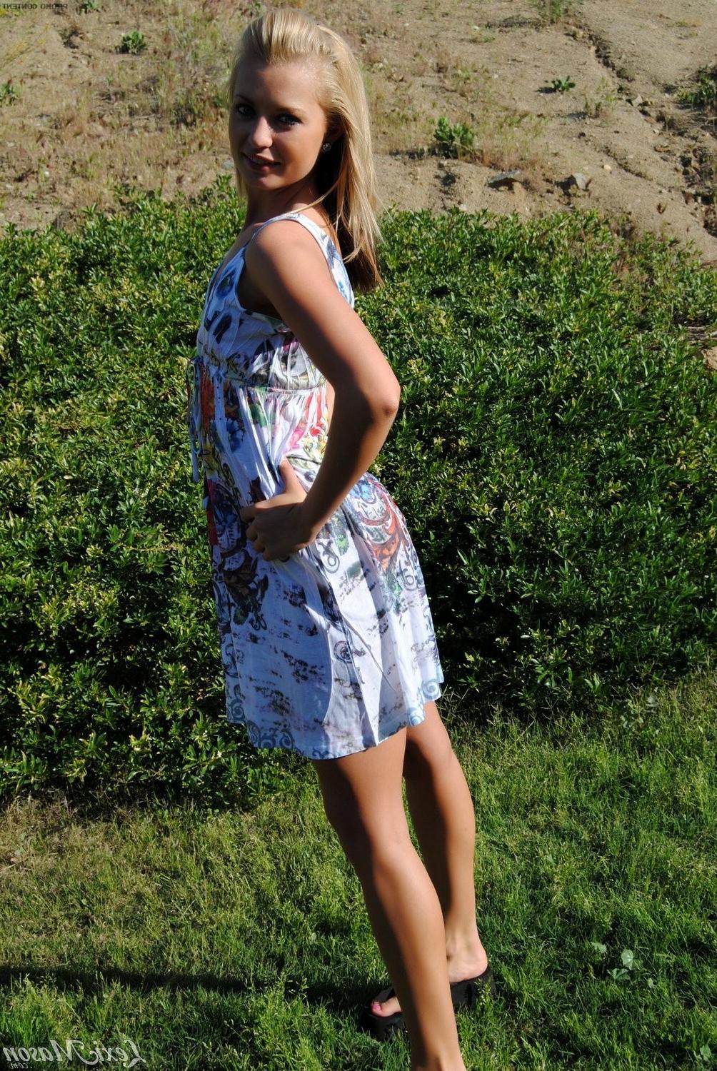 15P Slim blonde teen with tiny tits