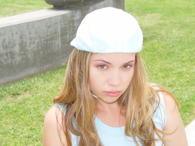 16P Pettie teen dares to play with pussy in a public toilet