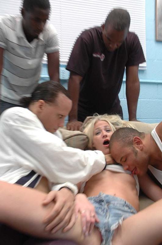 16P hot blonde babe fucking with a gangbang in a bukkake cumshots