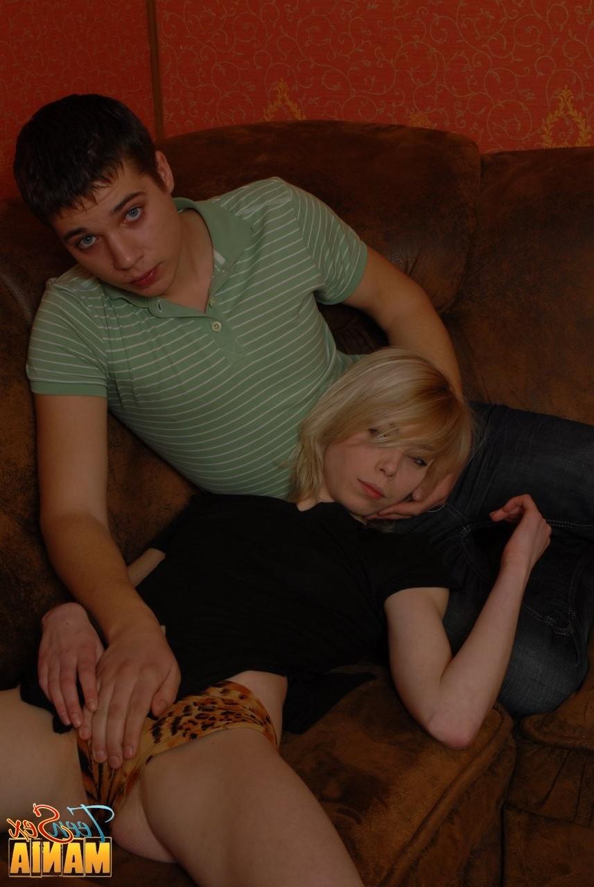 14P Skinny teen cock sucker gets fucked