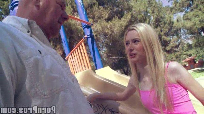 12P Petite teen Kennedy Kressler fucks on old guy