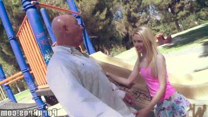12P Petite teen Kennedy Kressler fucks on old guy