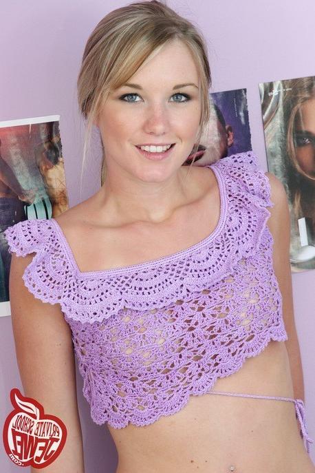 15P Coed cutie Jewel goes comando in short skirt