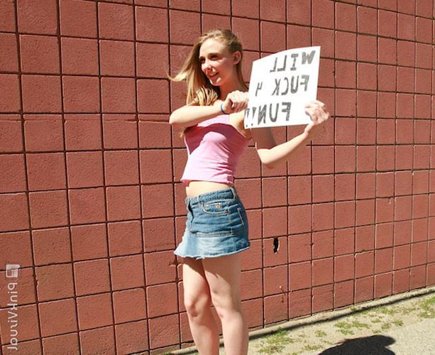 14P Young blonde teen fucking older cocks for some cash