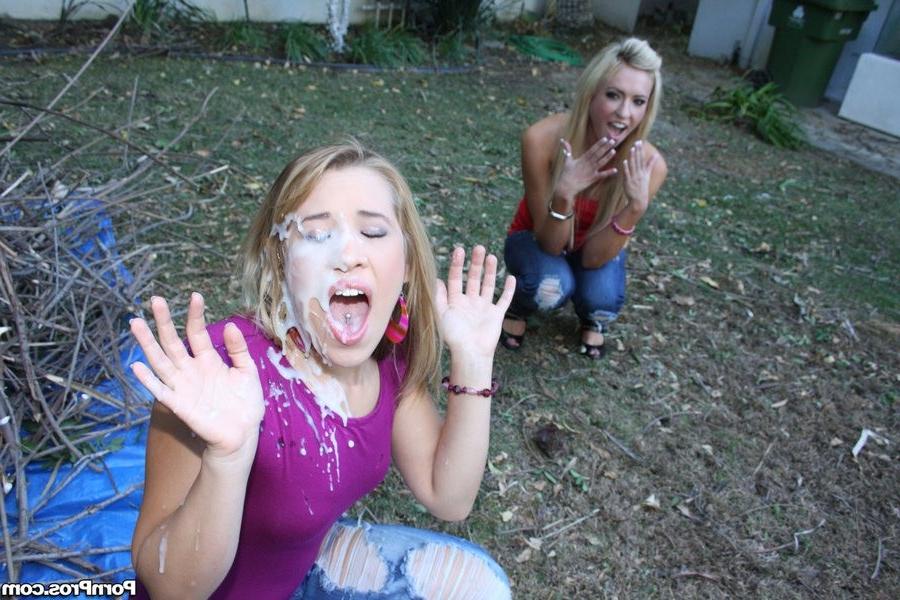 16P Blonde Kimberly Kiss creamed in a sperm frenzy