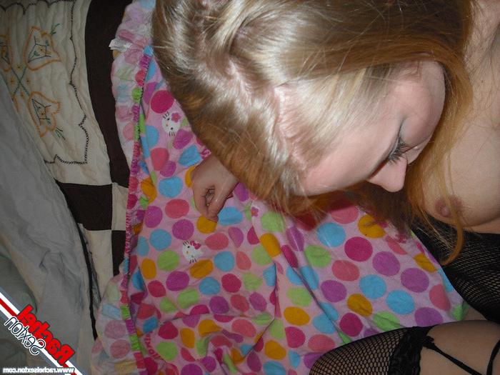 15P Rachel Sexton in a full fishnet outfit