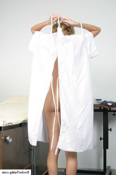16P blonde teen getting a medical exam