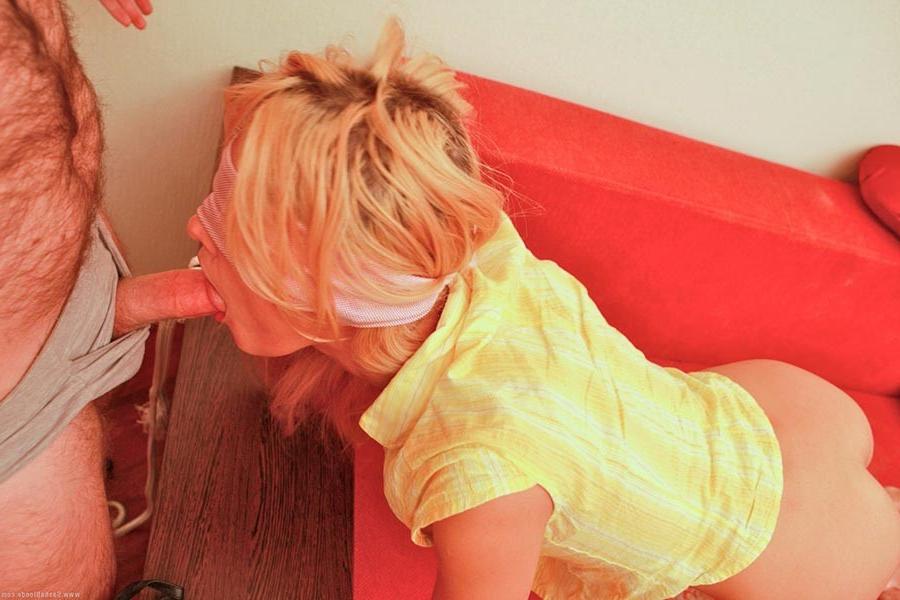 17P Stunning blindfolded young blonde getting banged hard on camera
