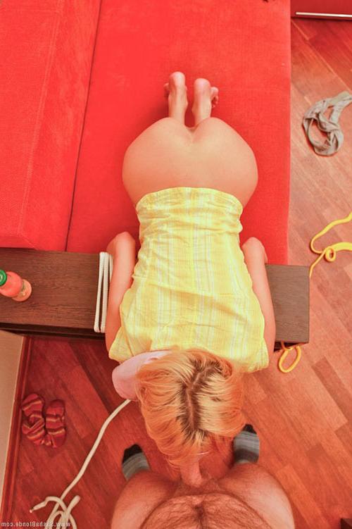 17P Stunning blindfolded young blonde getting banged hard on camera