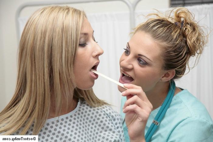 16P blonde teen and nurse medical exam