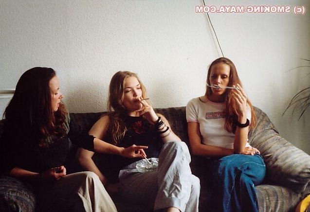 16P Amateur blonde teen smoking