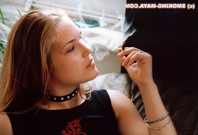 16P Amateur blonde teen smoking