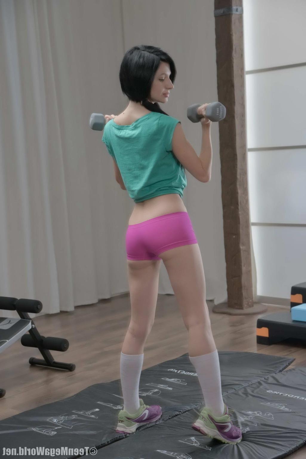 15P Skinny Teen Fucked During Workout
