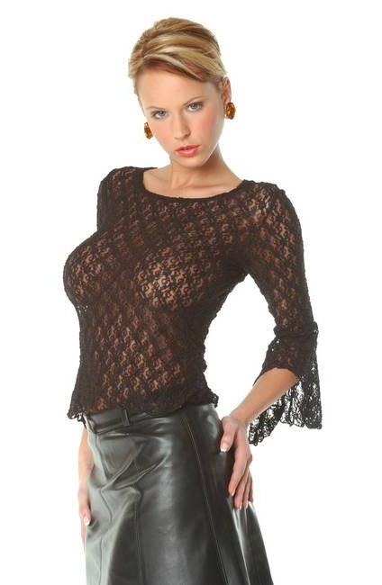 15P Raylene Richards looking sexy in a black fishnet top