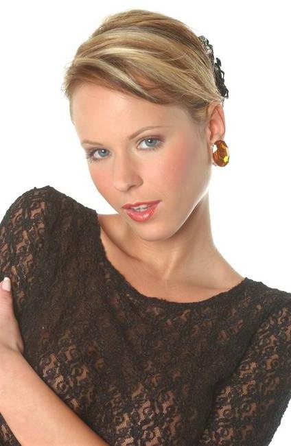 15P Raylene Richards looking sexy in a black fishnet top