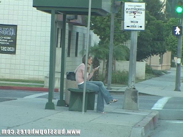 14P Sexy blonde bus rider sucks a strange cock before riding reverse cowgirl