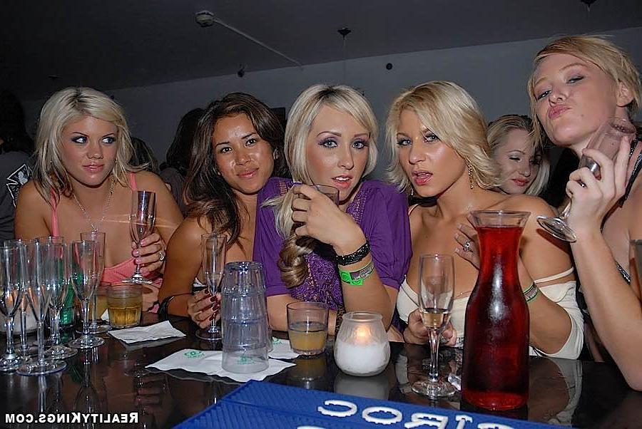 12P 2 hot babes strip in the club then get fucked in this hot 3some masturbation and