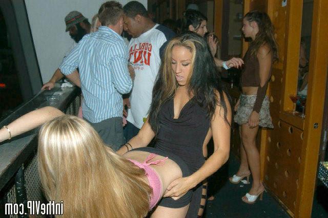 11P Two hotties get nasty in the club then get taken home by lucky dude