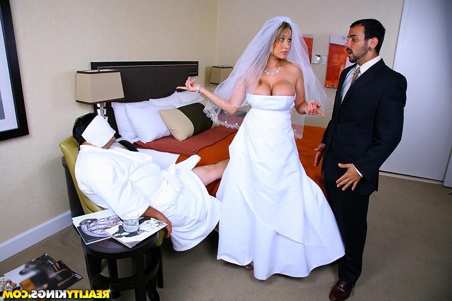 16P Super hot big tits babe gets fucked at her wedding after her groom passed out  i