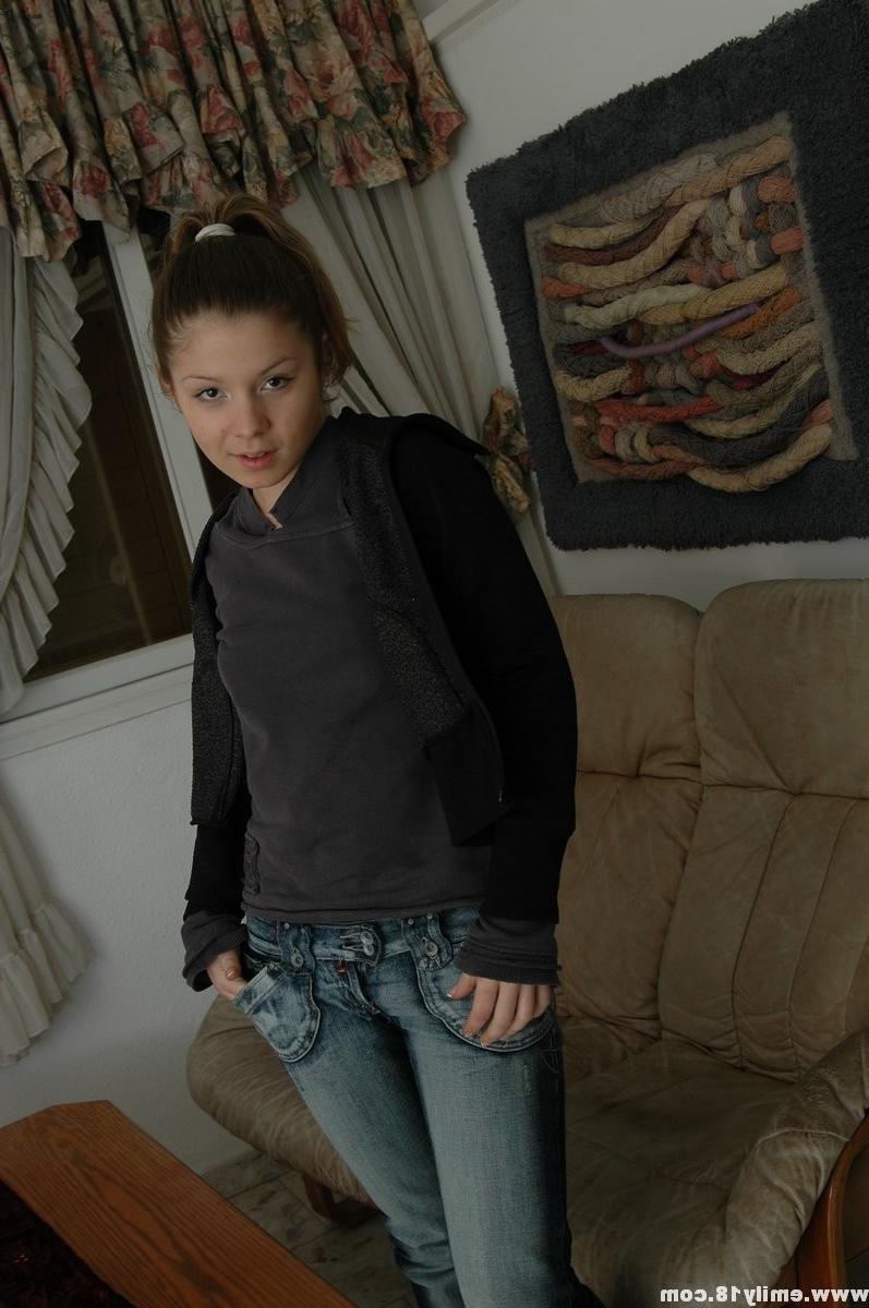 16P Cute teen in black panties