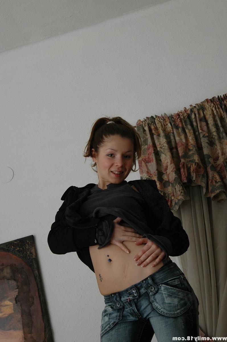 16P Cute teen in black panties