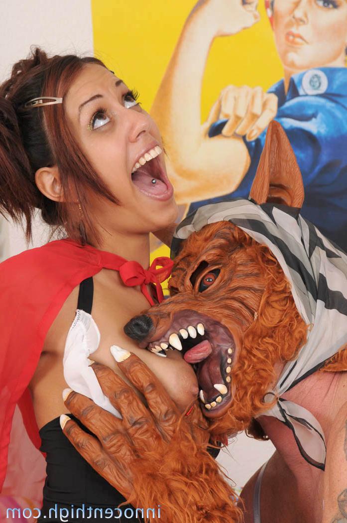 10P Sexy little red riding hood sucks and fucks her horny coach