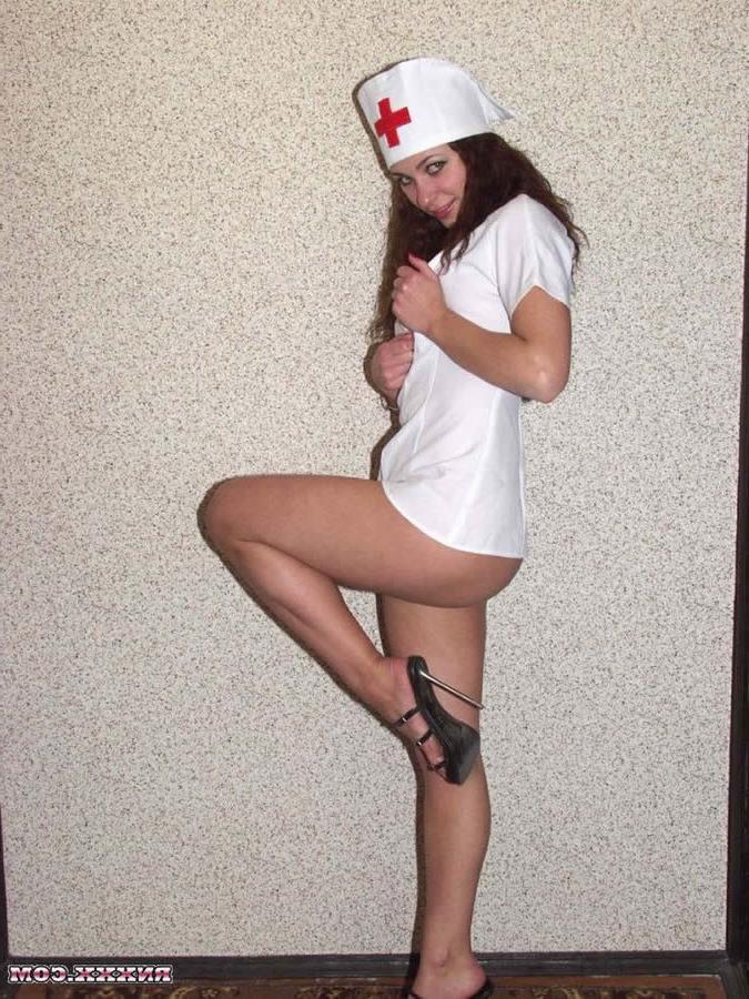 16P Brunette Nurse with a Sexy Ass Stripping