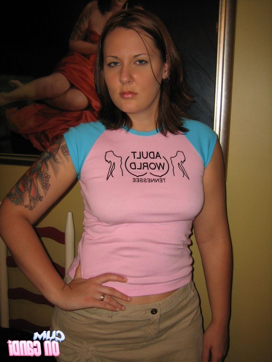 16P Candi Strips Her Sexy Tee