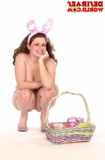 10P Busty easter bunny posing