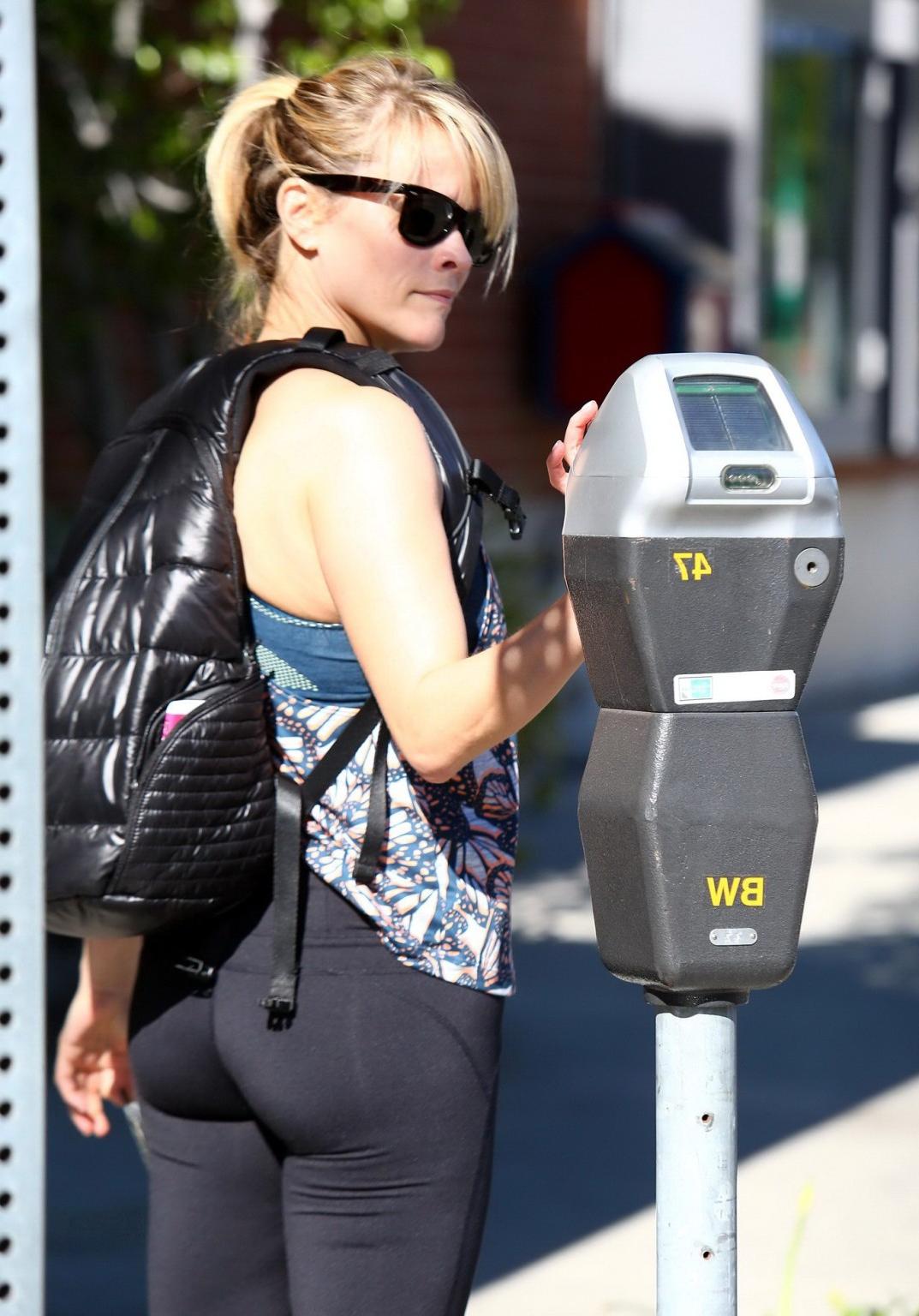 16P Reese Witherspoon shows off her ass wearing black tights outside a gym in Brentw