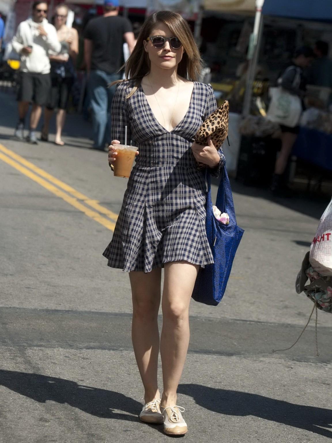 16P Sophia Bush leggy and cleavy wearing a mini dress out in LA